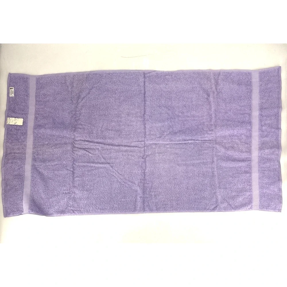 Vintage Sears Grape Sherbet Bath Towel & 2 Wash Cloth Lot All Cotton 60s MCM